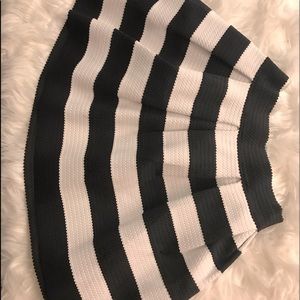Express Black& White Striped Skirt